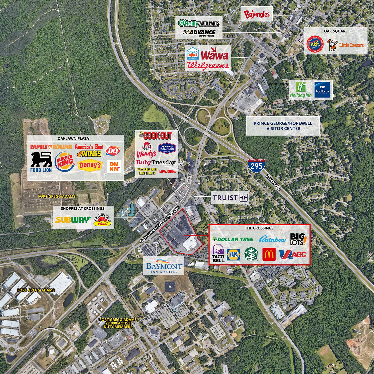 5200-5260 Oaklawn Blvd, Hopewell, VA à louer Carte- Image 1 de 2