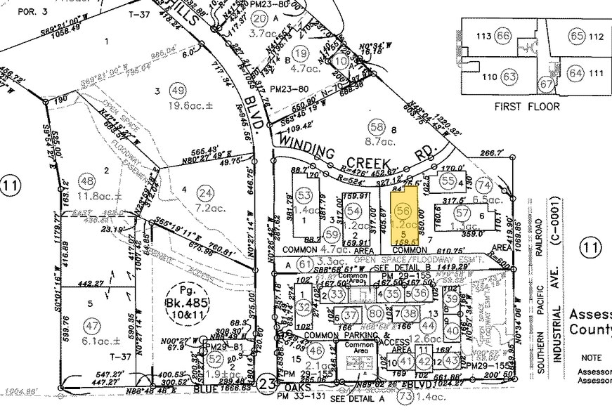 1020 Winding Creek Rd, Roseville, CA for lease - Plat Map - Image 2 of 2