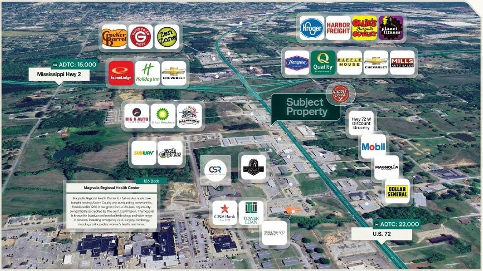 2900 Highway 72 W, Corinth, MS à vendre - Photo du bâtiment - Image 2 de 2