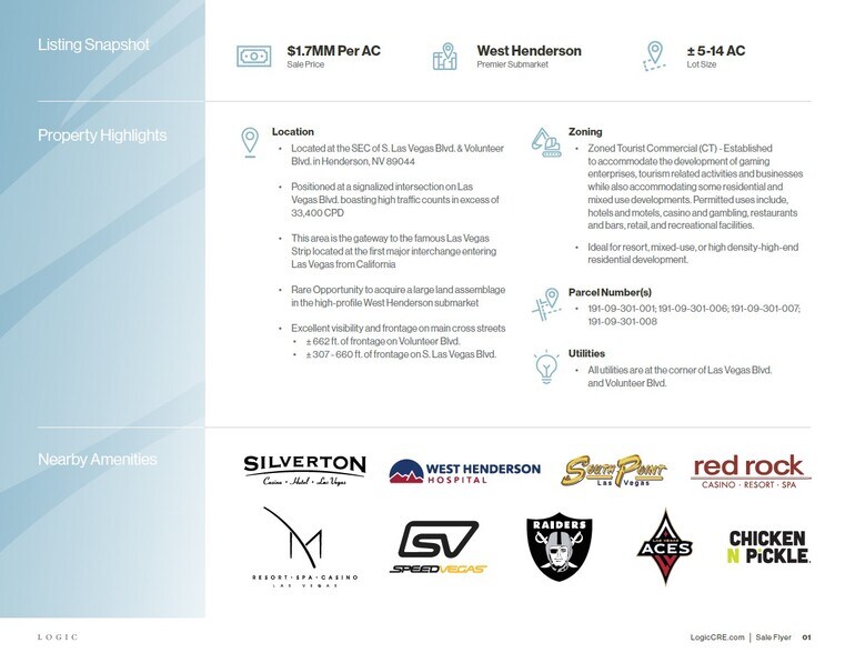 SEC S Las Vegas Blvd. & Volunteer, Henderson, NV à vendre - Photo du bâtiment - Image 2 de 8