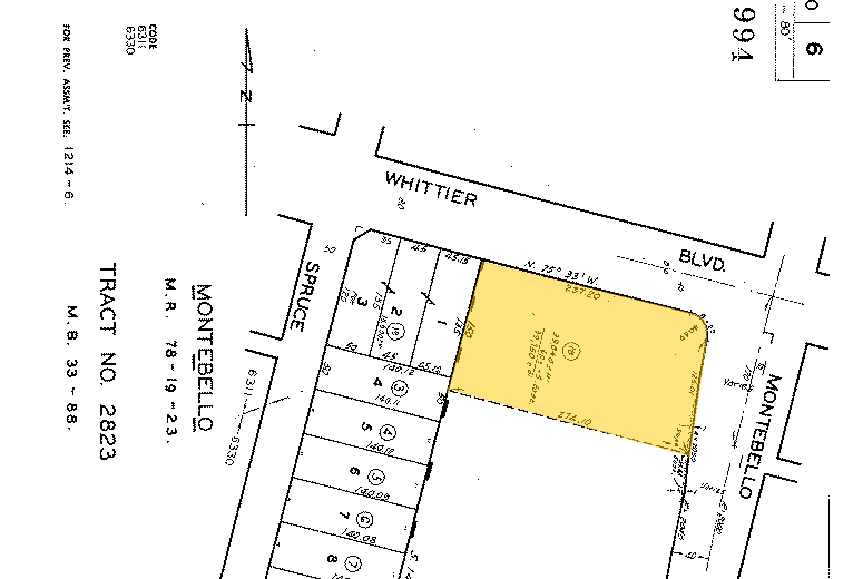 801-823 W Whittier Blvd, Montebello, CA à louer - Plan cadastral - Image 2 de 6