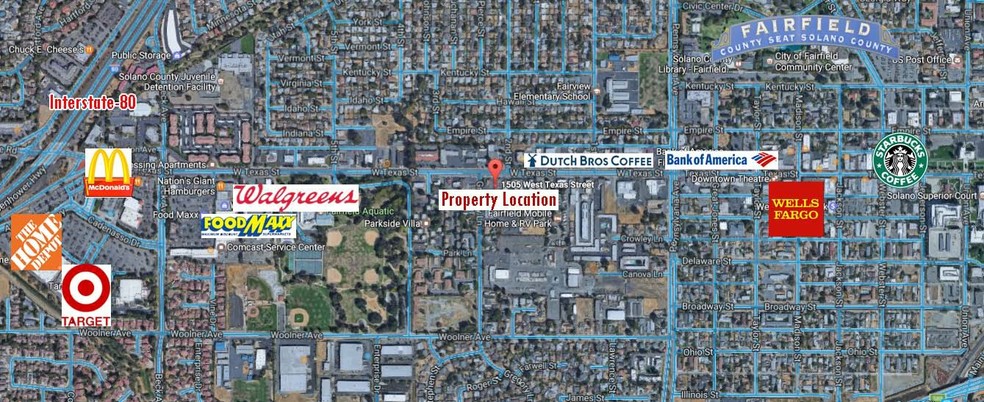 1505 W Texas St, Fairfield, CA for lease - Aerial - Image 2 of 2