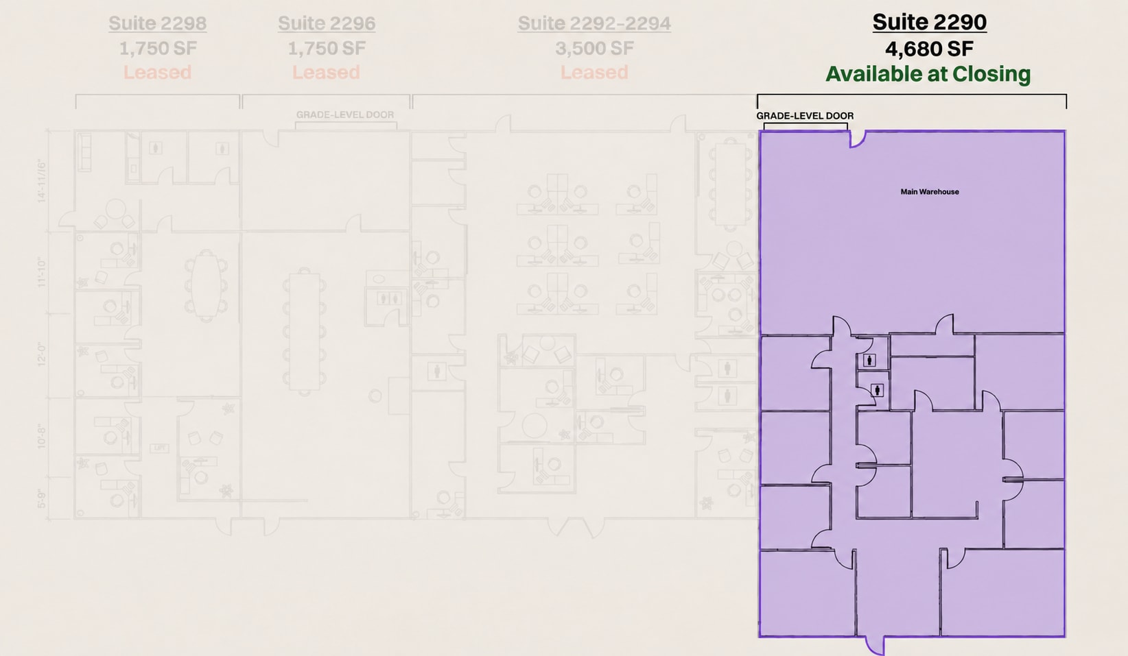 2290-2298 W Airport Blvd, Sanford, FL for sale Typical Floor Plan- Image 1 of 6