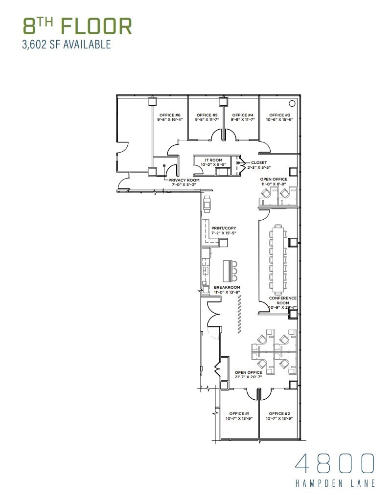 4800 Hampden Ln, Bethesda, MD à louer Plan d’étage- Image 1 de 1