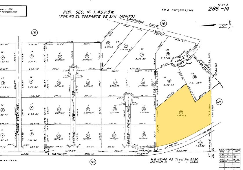 Lake Matthews Dr, Perris, CA à vendre - Plan cadastral - Image 2 de 3