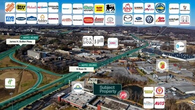 2424 N Roan St, Johnson City, TN - AERIAL map view