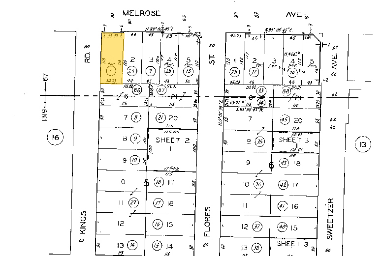 8350 Melrose Ave, West Hollywood, CA à louer - Plan cadastral - Image 3 de 23