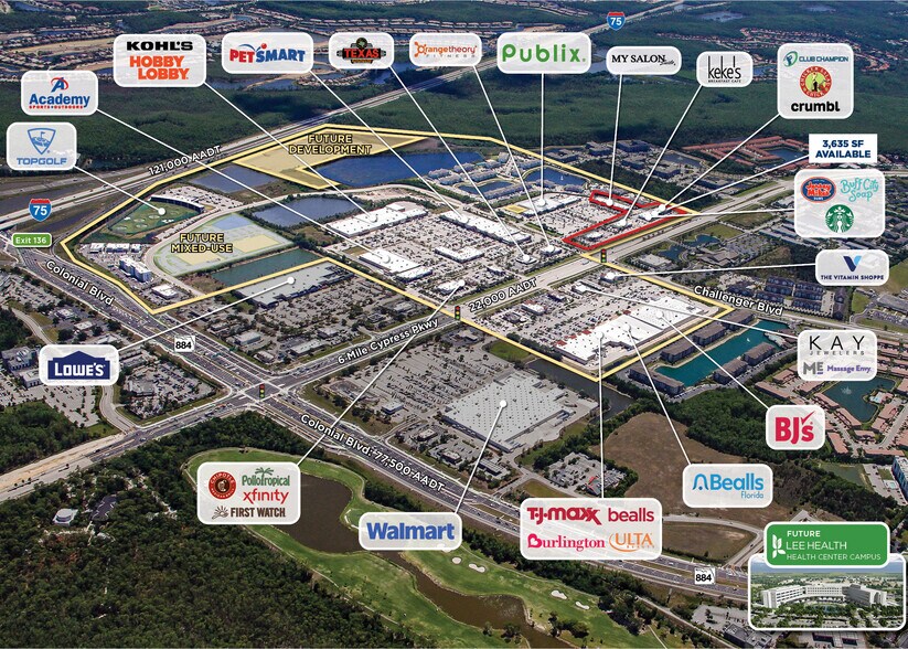 9601 Six Mile Cypress Pky, Fort Myers, FL à louer - Aérien - Image 2 de 4