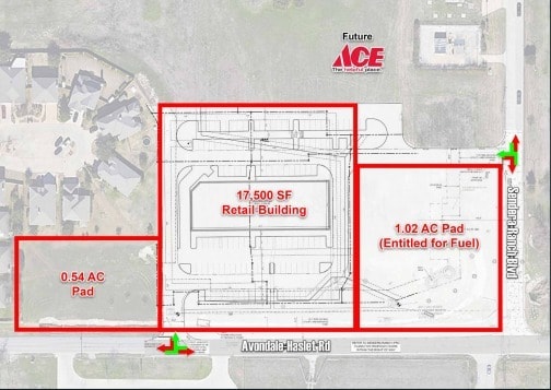 NWC Avondale-Haslet & Sendera Ranch Blvd, Haslet, TX à vendre - Plan de site - Image 2 de 3