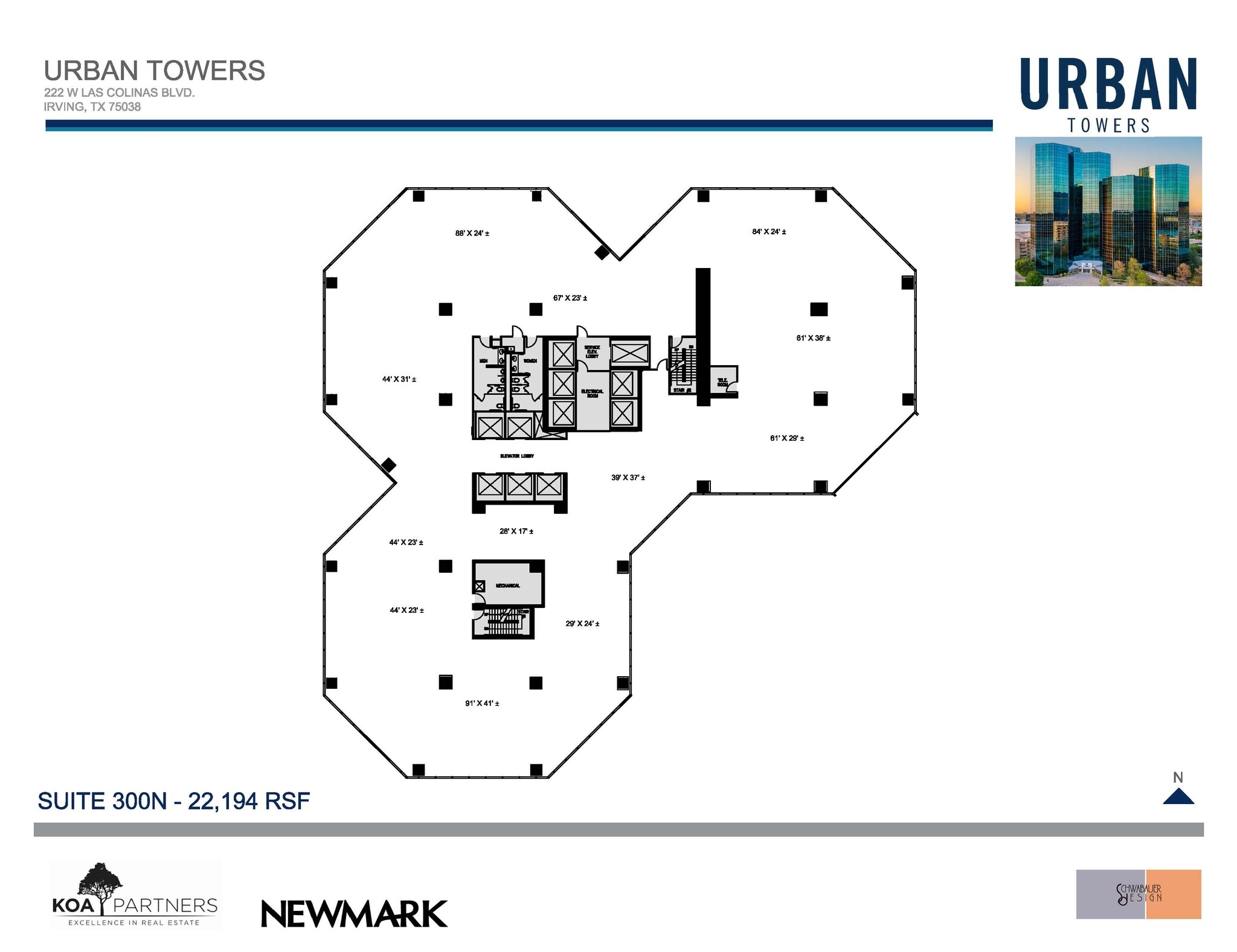 222 W Las Colinas Blvd, Irving, TX à louer Plan d’étage- Image 1 de 1