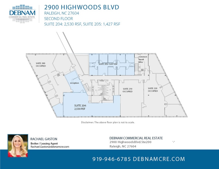 2900 Highwoods Blvd, Raleigh, NC for lease - Floor Plan - Image 3 of 4
