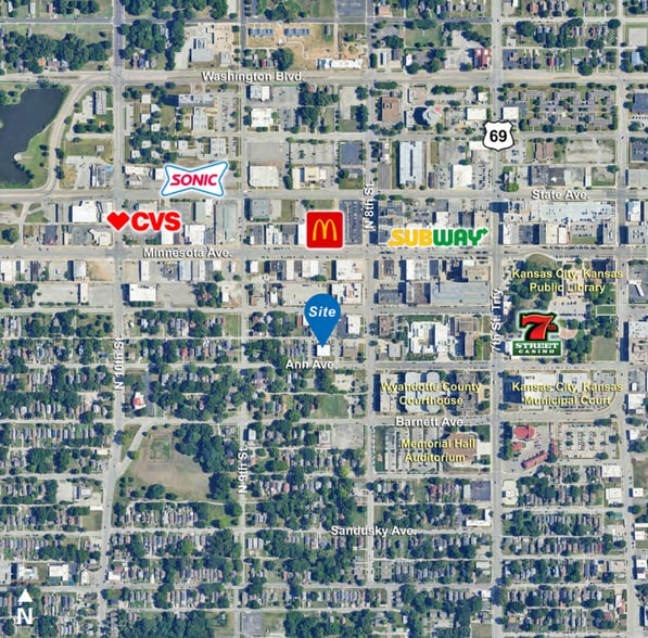 818 Ann Ave, Kansas City, KS for lease - Aerial - Image 3 of 4