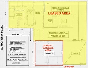 1022 W Morena Blvd, San Diego, CA for lease Floor Plan- Image 2 of 6