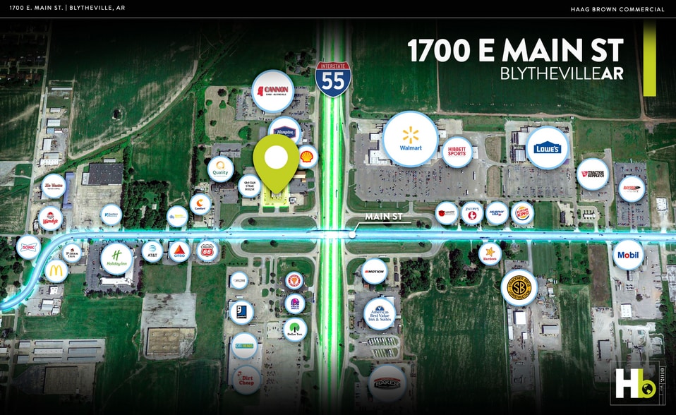 1700 E. Main St., Blytheville, AR for sale - Aerial - Image 2 of 14