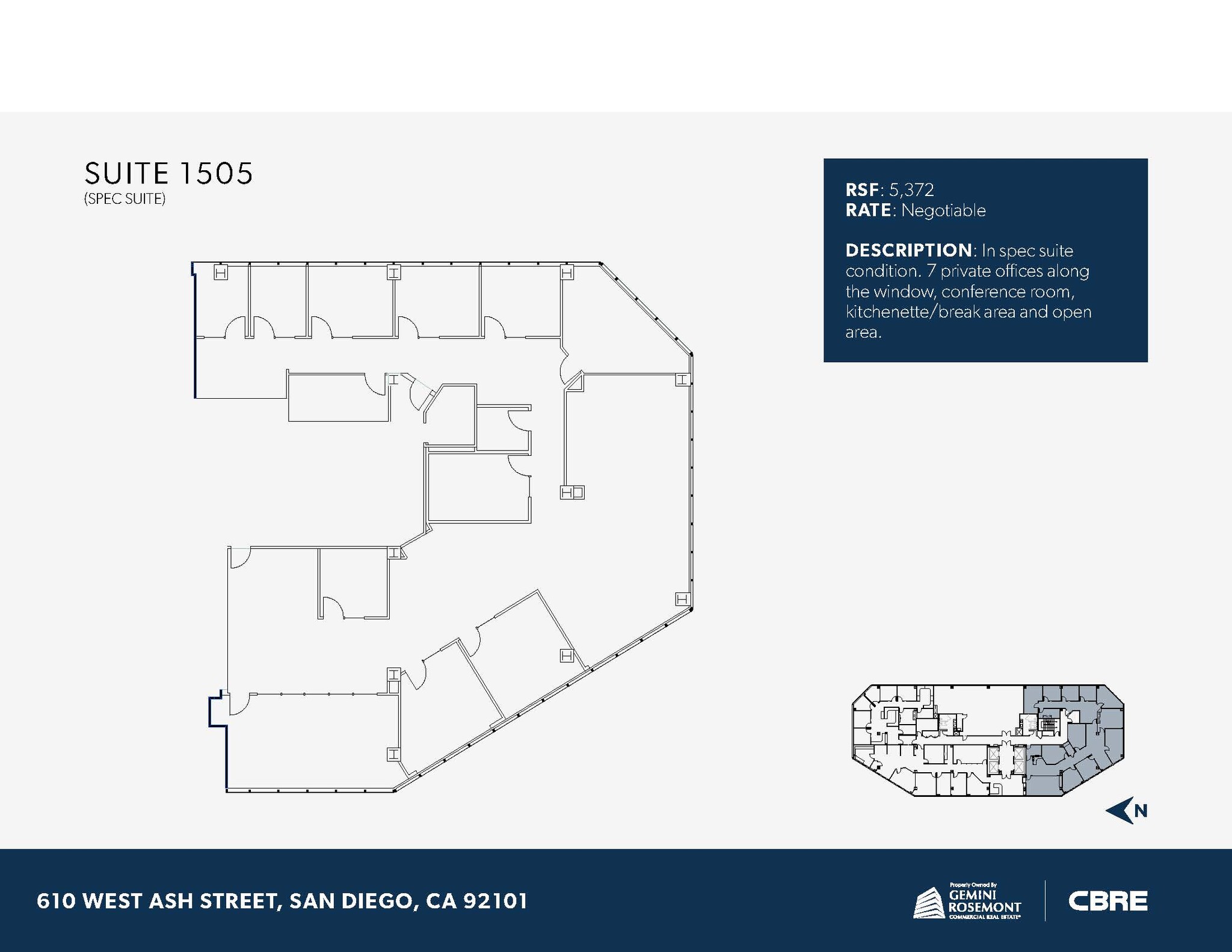 610 W Ash St, San Diego, CA for lease Floor Plan- Image 1 of 1