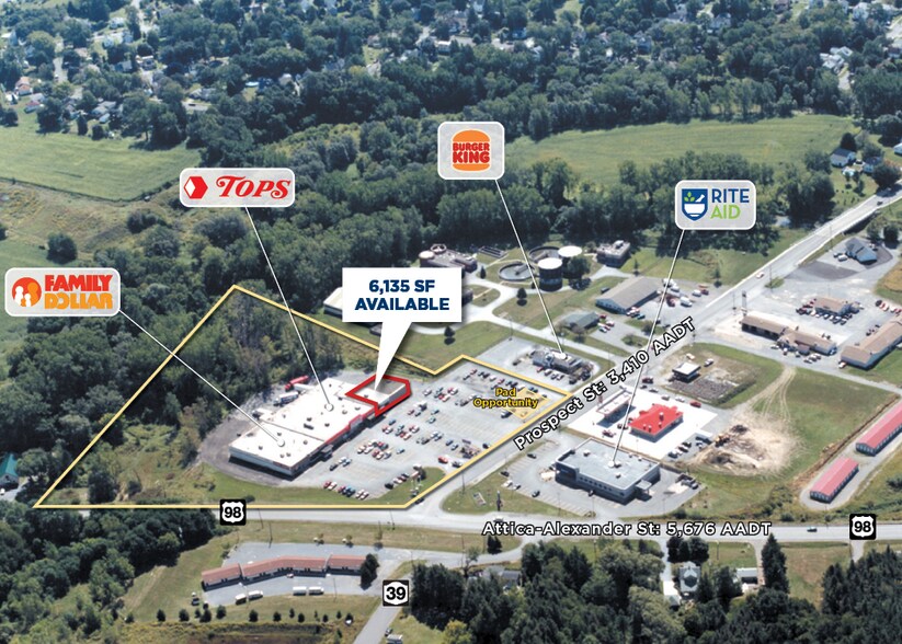 150-152 Prospect St, Attica, NY à louer - Aérien - Image 2 de 3