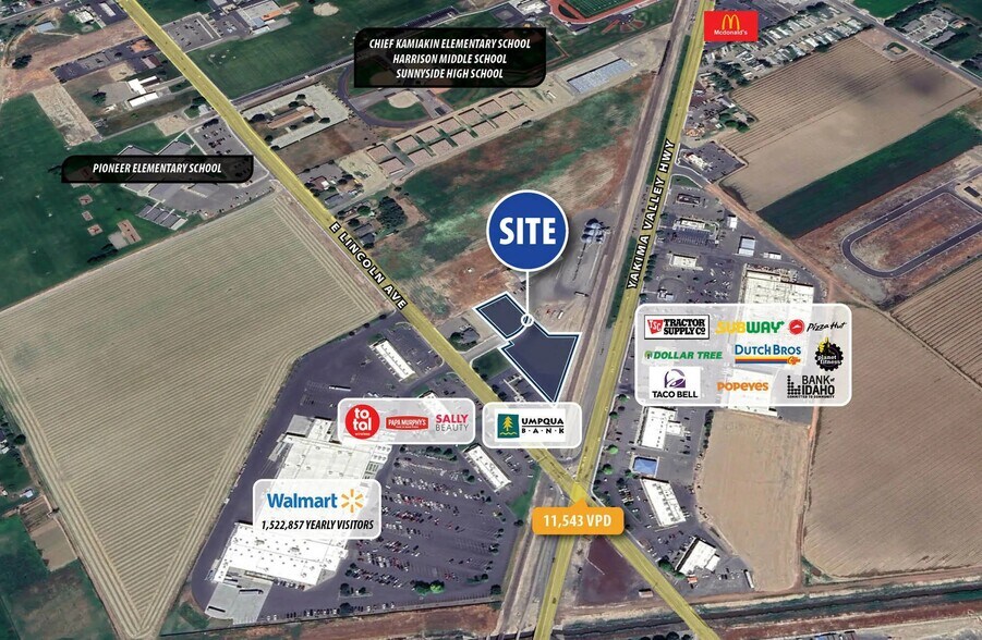 2500 E Lincoln Ave, Sunnyside, WA à vendre - Aérien - Image 3 de 4