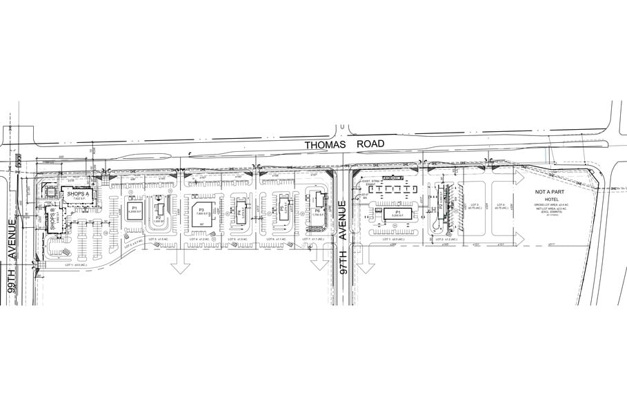 SEC 99th & Thomas Rd ave, Phoenix, AZ for lease - Site Plan - Image 2 of 4