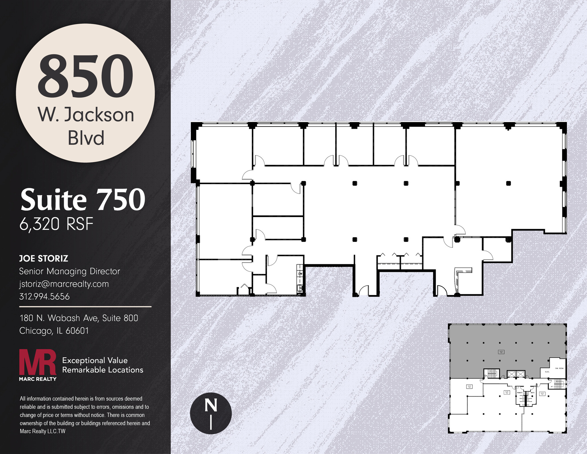 850 W Jackson Blvd, Chicago, IL for lease Floor Plan- Image 1 of 1
