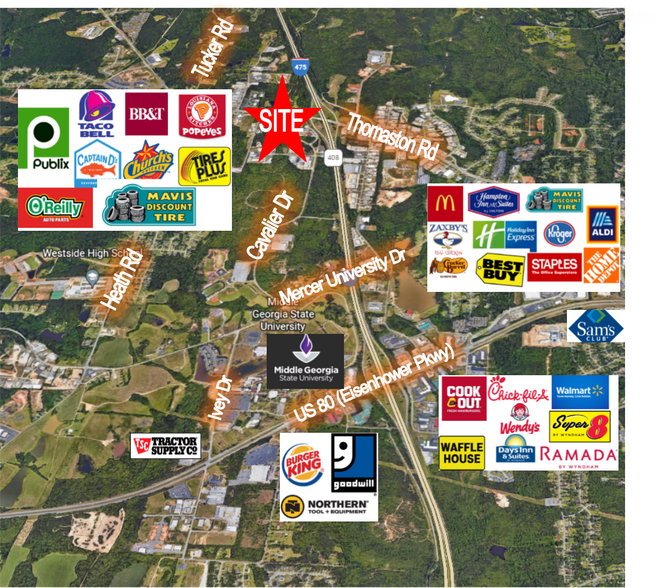 4031-4035 Cavalier Dr, Macon-Bibb, GA à vendre - Photo du bâtiment - Image 1 de 2