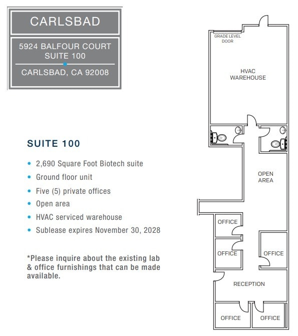 5924 Balfour Ct, Carlsbad, CA for lease Floor Plan- Image 1 of 1