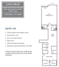 5924 Balfour Ct, Carlsbad, CA for lease Floor Plan- Image 1 of 1