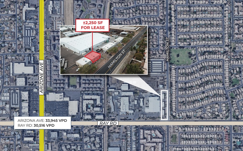 1000 N Hamilton St, Chandler, AZ for lease - Aerial - Image 3 of 8