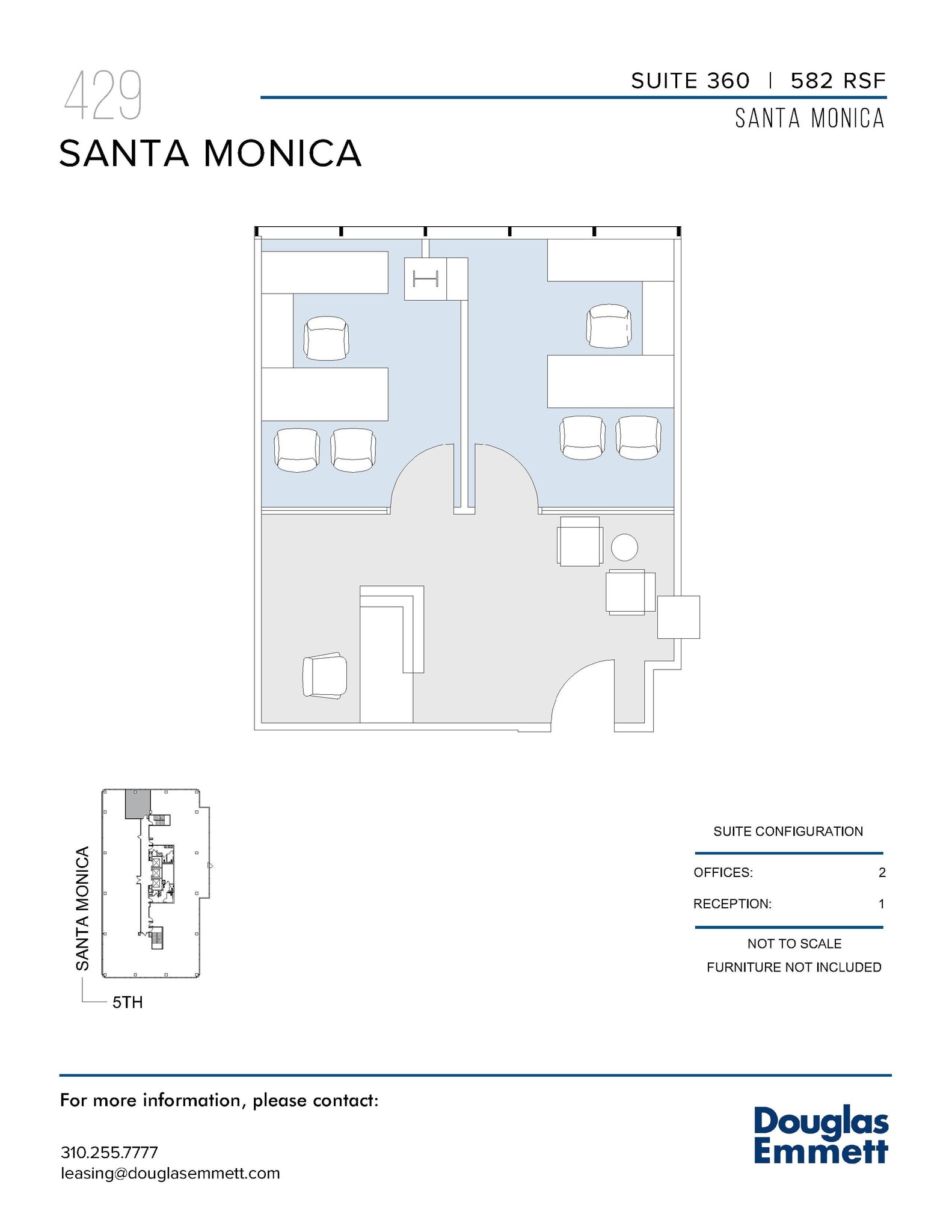 429 Santa Monica Blvd, Santa Monica, CA à louer Plan d’étage- Image 1 de 1