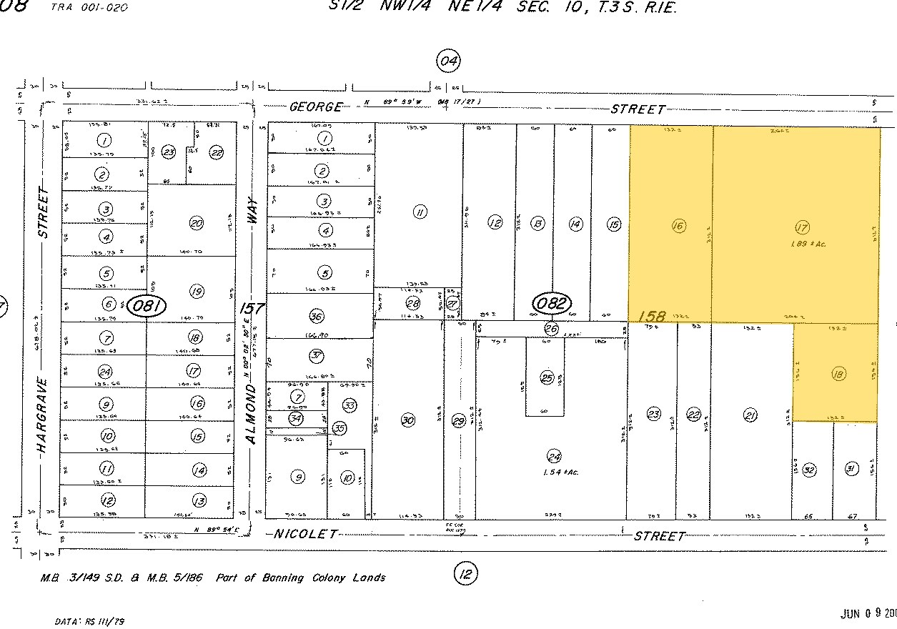 1130 E George St, Banning, CA à vendre Plan cadastral- Image 1 de 2