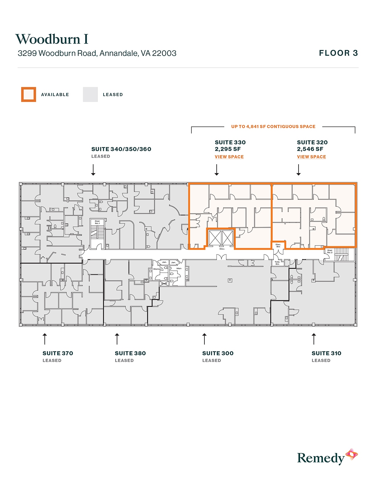 3299 Woodburn Rd, Annandale, VA à louer Plan d’étage- Image 1 de 1