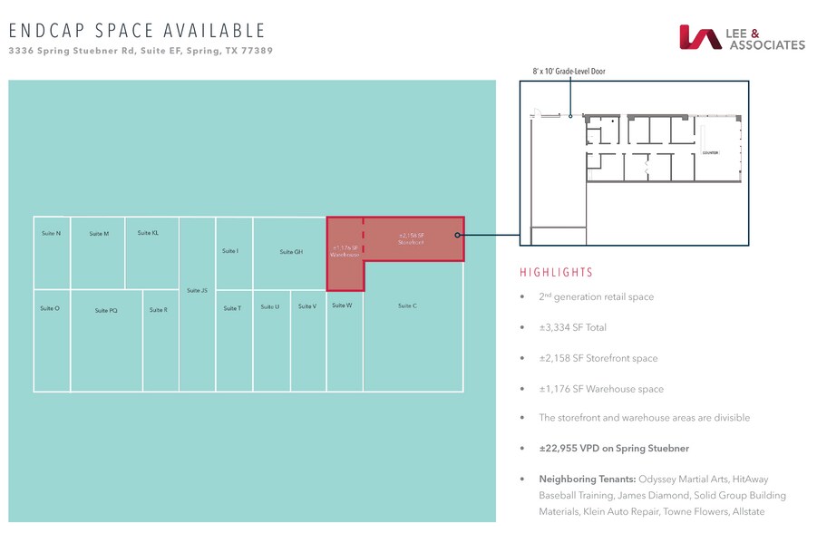 3336 Spring Stuebner Rd, Spring, TX à louer - Plan d’étage - Image 2 de 4