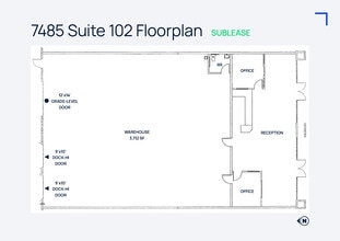 7485 Dean Martin Dr, Las Vegas, NV for lease Floor Plan- Image 1 of 1
