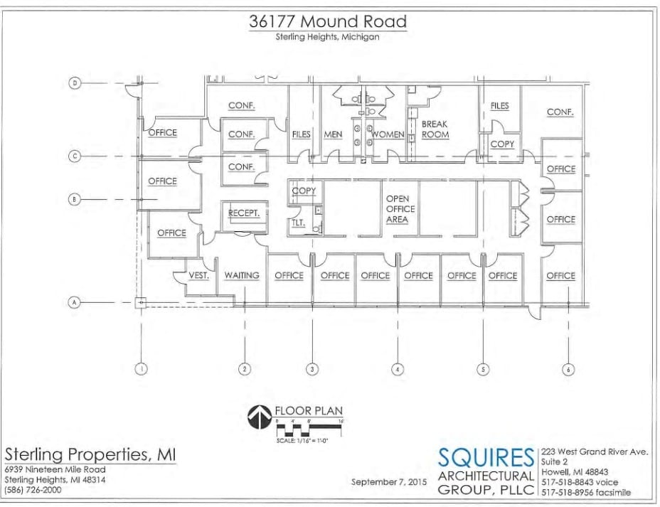 36155-36199 Mound Rd, Sterling Heights, MI à louer Plan d’étage- Image 1 de 1