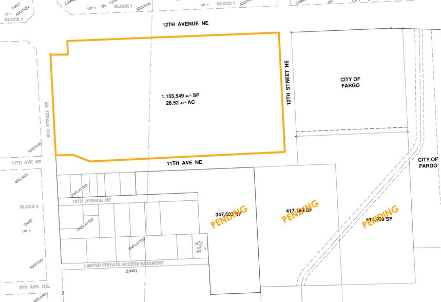 1001 NE 12th Ave, West Fargo, ND à vendre - Plan cadastral - Image 3 de 3