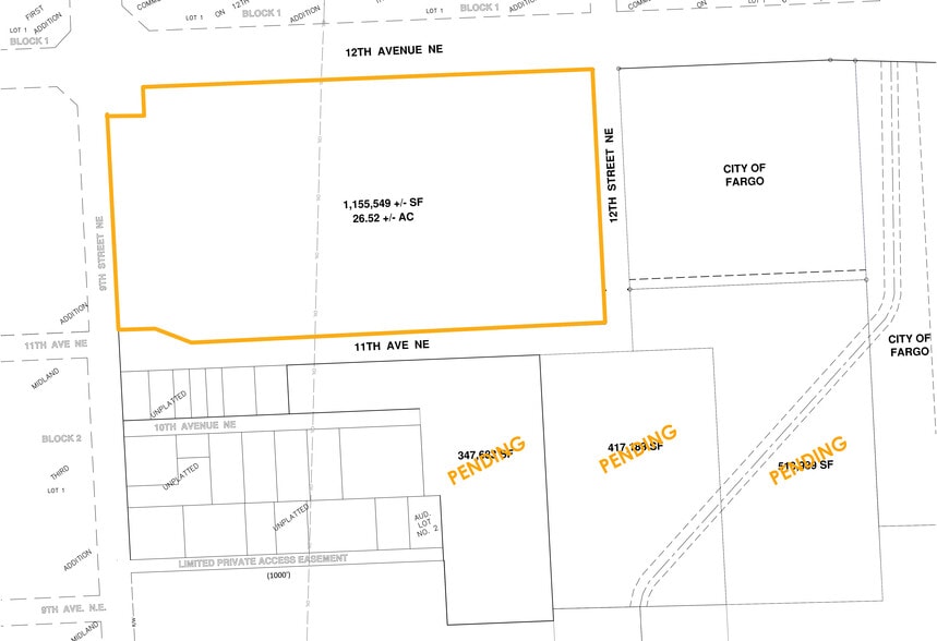 1001 NE 12th Ave, West Fargo, ND for sale - Plat Map - Image 3 of 3