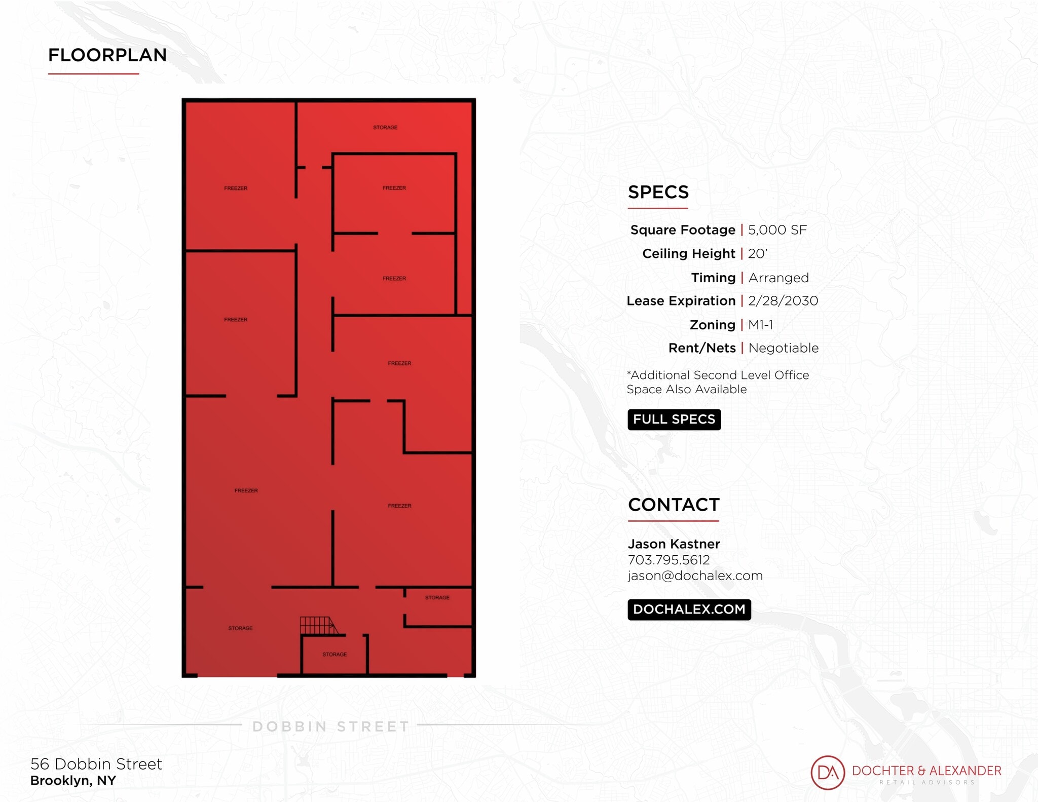 56 Dobbin St, Brooklyn, NY for lease Floor Plan- Image 1 of 1