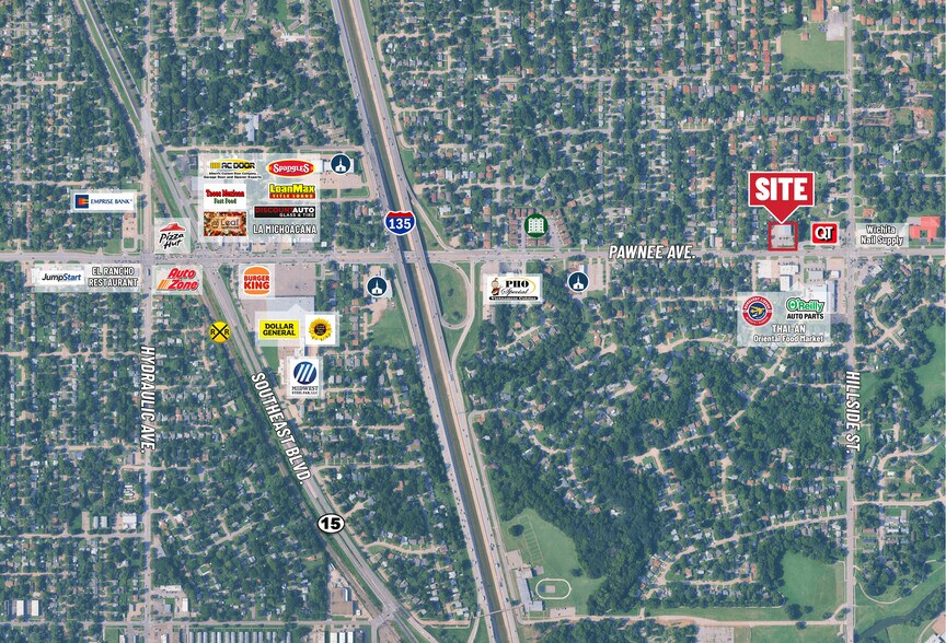 3040 E Pawnee St, Wichita, KS à louer - Aérien - Image 2 de 2