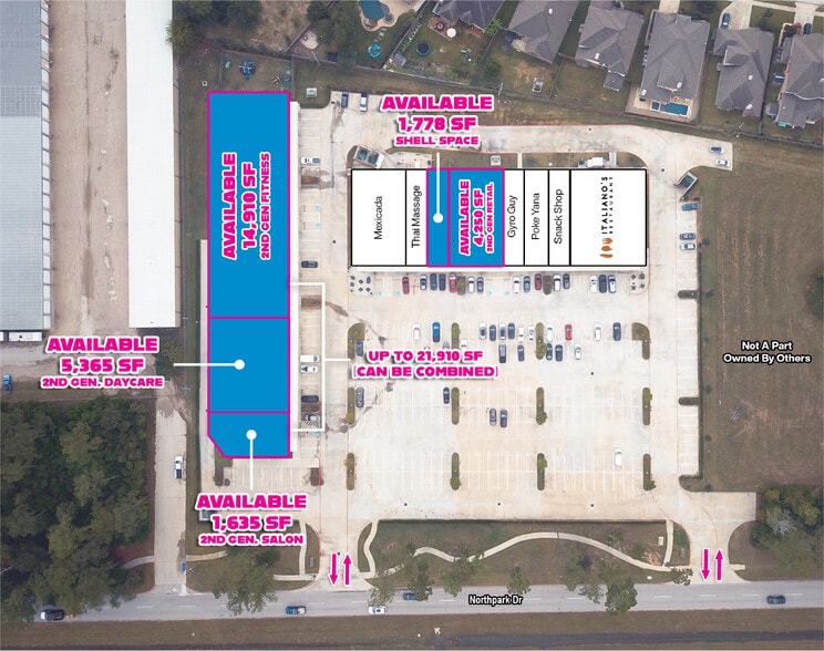 1414-1418 Northpark Dr, Kingwood, TX for lease - Site Plan - Image 2 of 8