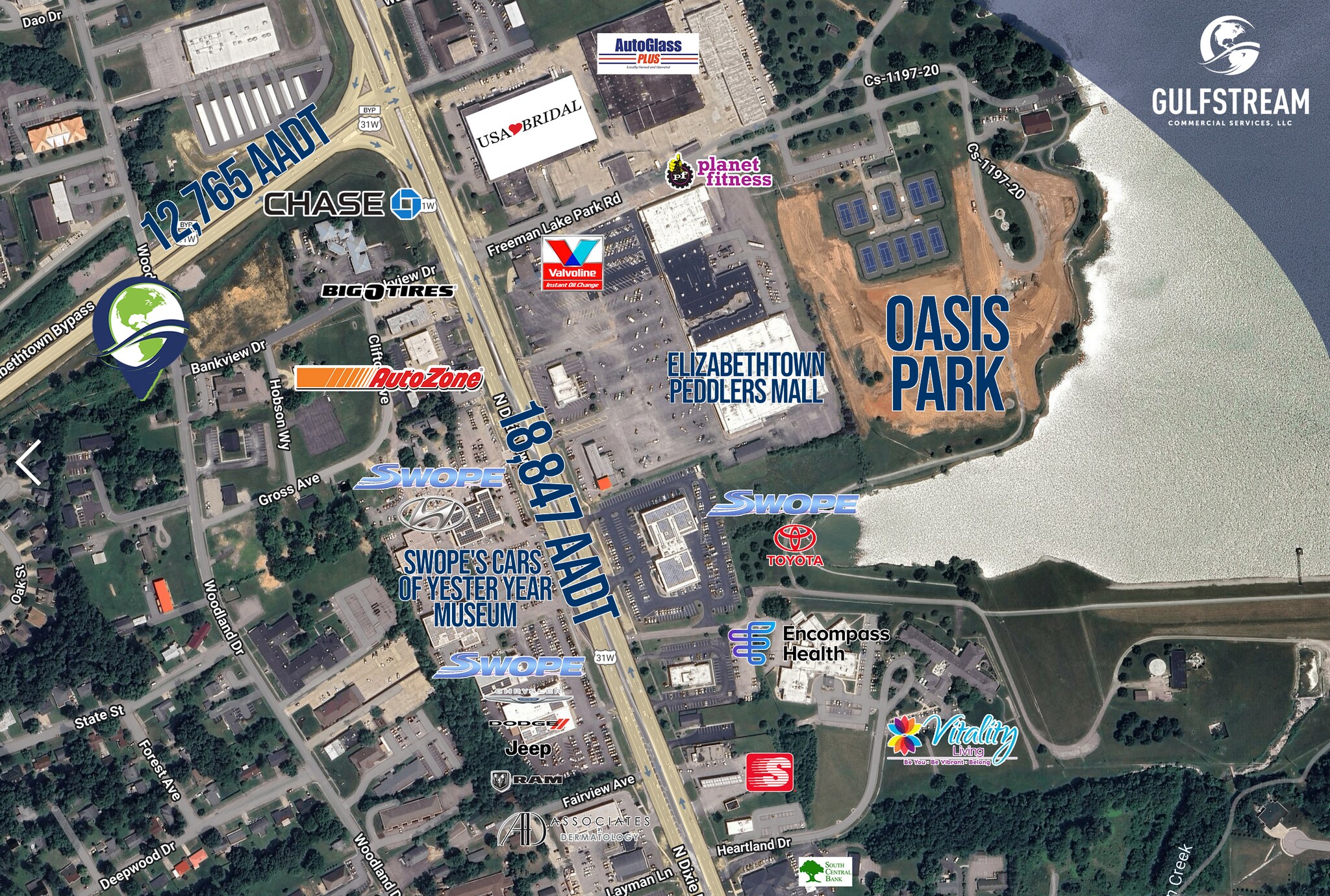 1208 Woodland Dr, Elizabethtown, KY for sale Aerial- Image 1 of 3