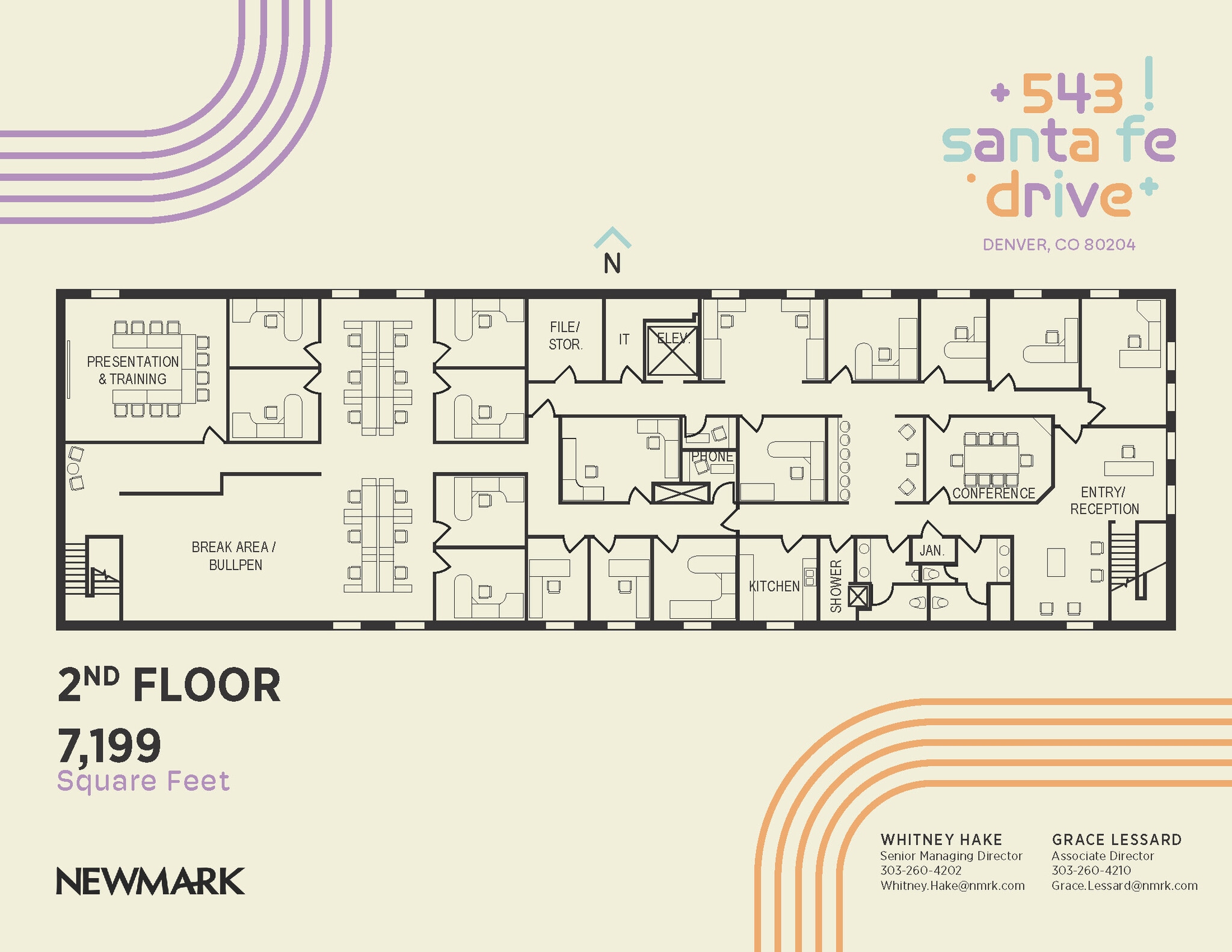 543 Santa Fe Dr, Denver, CO à louer Plan d’étage- Image 1 de 1
