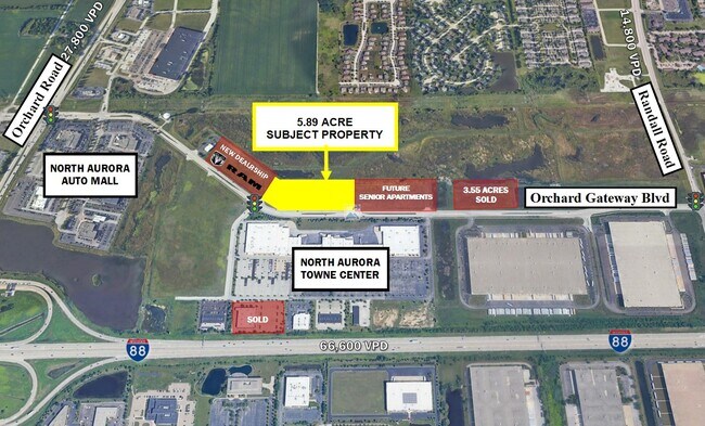 Plus de détails pour I-88 Exposure - Development Ready – Terrain à vendre, North Aurora, IL