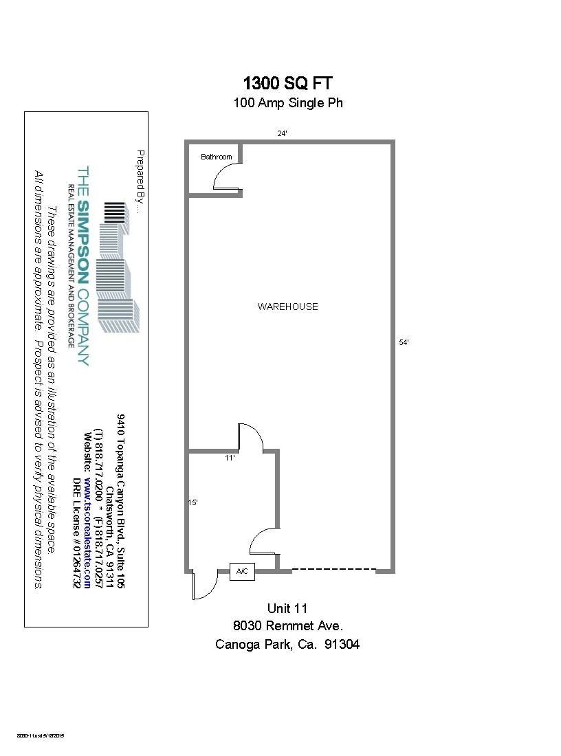 8030-8040 Remmet Ave, Canoga Park, CA à louer Plan d’étage- Image 1 de 1