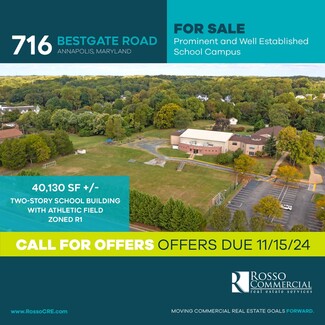 Plus de détails pour 716 Bestgate Rd, Annapolis, MD - Spécialité à vendre