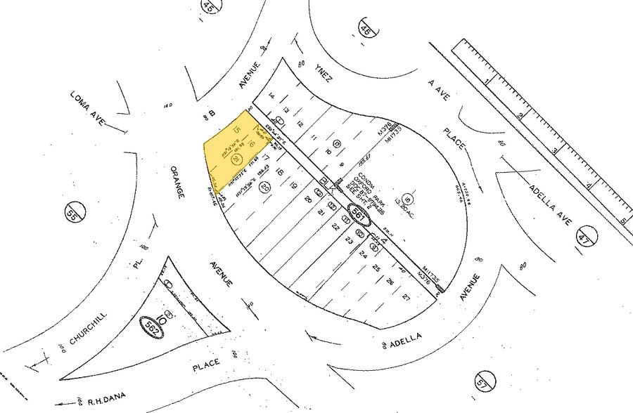 1305 Orange Ave, Coronado, CA à louer - Plan cadastral - Image 2 de 2