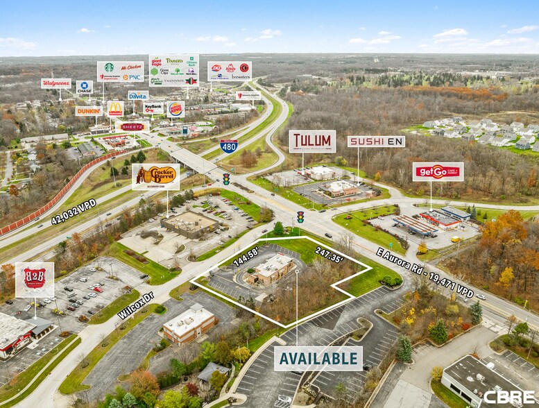 2363 E Aurora Rd, Twinsburg, OH à vendre - Aérien - Image 3 de 4