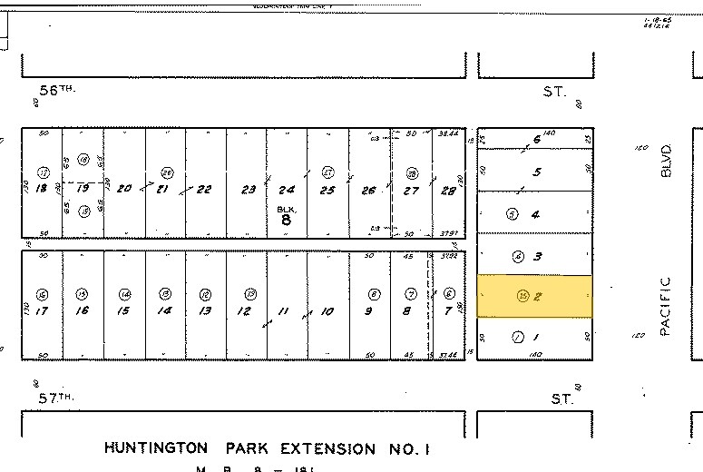 5621 Pacific Blvd, Huntington Park, CA à louer - Plan cadastral - Image 2 de 2