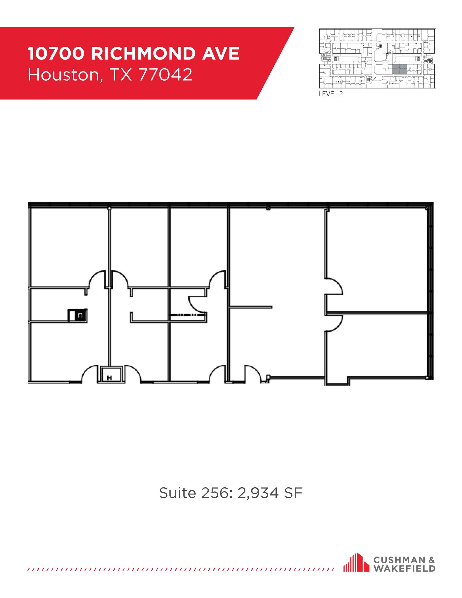 10700 Richmond Ave, Houston, TX à louer Plan d’étage- Image 1 de 1