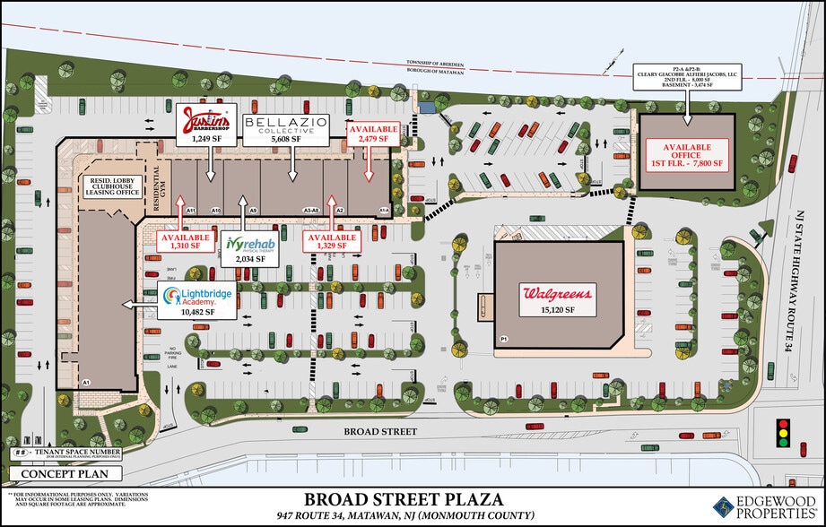 Route 34 & Broad St, Matawan, NJ for lease - Site Plan - Image 2 of 22