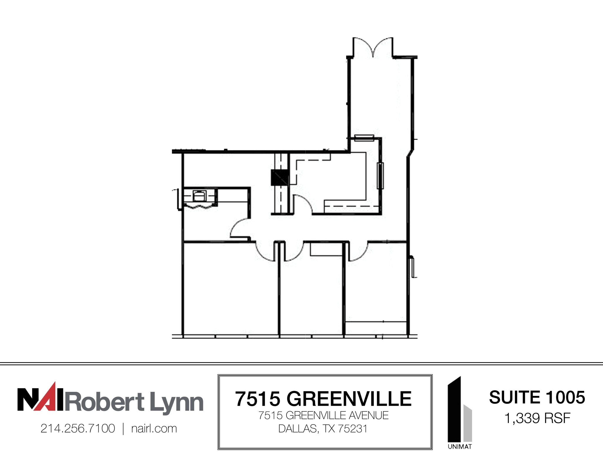 7515 Greenville Ave, Dallas, TX à louer Plan d’étage- Image 1 de 1