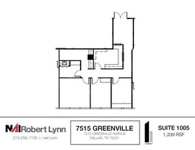 7515 Greenville Ave, Dallas, TX à louer Plan d’étage- Image 1 de 1